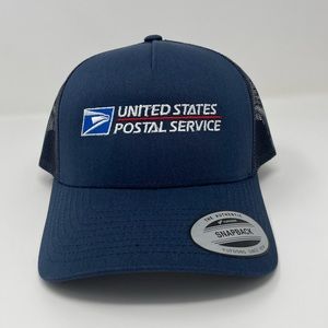USPS Trucker Snapback Cap United States Postal Service Curved Brim Bill
